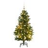 vidaXL K&uuml;nstlicher Weihnachtsbaum Klappbar 150 LEDs & Kugeln 150 cm