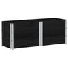 vidaXL Paletten-Aufsatzrahmen 3 Stk. Schwarz 150x50 Massivholz Kiefer