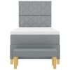 vidaXL Boxspringbett mit Matratze Hellgrau 100 x 200 cm Stoff