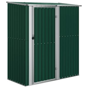 vidaXL Gartenhaus Gr&uuml;n 180,5x97x209,5 cm Verzinkter Stahl