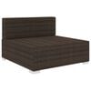 vidaXL Modular-Sofa-Mittelteil 1 Stk. + Auflagen Poly Rattan Braun