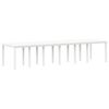 vidaXL Garten Essgruppe 13 pcs Weiß Polt Rattan