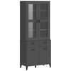 vidaXL Highboard VIKEN Anthrazit 80x40x190 cm Massivholz Kiefer