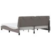 vidaXL Bett mit Matratze Taupe 180x200 cm Stoff
