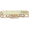vidaXL Outdoor-Sofagarnitur 6 pcs Wei&szlig; und Creme 79 x 79 x 37 cm