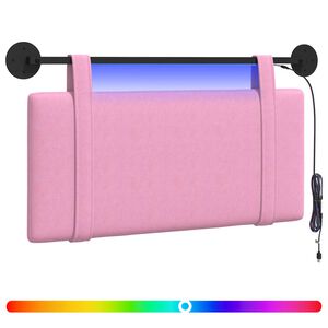 vidaXL H&auml;ngendes Kopfteil Rosa Stoff