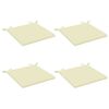vidaXL Sitzkissen SOEST 4 stk. 100 % Polyester Creme 50 x 50 x 3 cm