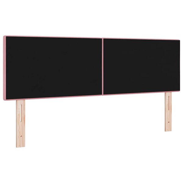 vidaXL Kopfteil mit Kopfteil Rosa 144 cm Kunstleder