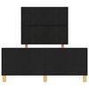 vidaXL Bettgestell mit Kopfteil Schwarz 120 x 190 cm Stoff