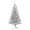 vidaXL Weihnachtsbaum mit 150 LEDs mit St&auml;nder Silber 120 cm PET