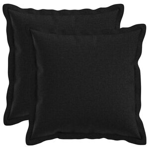 vidaXL Kissenbezug 2 pcs HOUTEN Schwarz 30 x 30 cm Kunstleinen