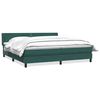 vidaXL Boxspringbett mit Matratze Dunkelgr&uuml;n 200x210 cm Samt