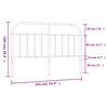 vidaXL Kopfteil Metall Schwarz 135 cm