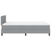 vidaXL Boxspringbett mit Matratze Hellgrau 120 x 190 cm Stoff
