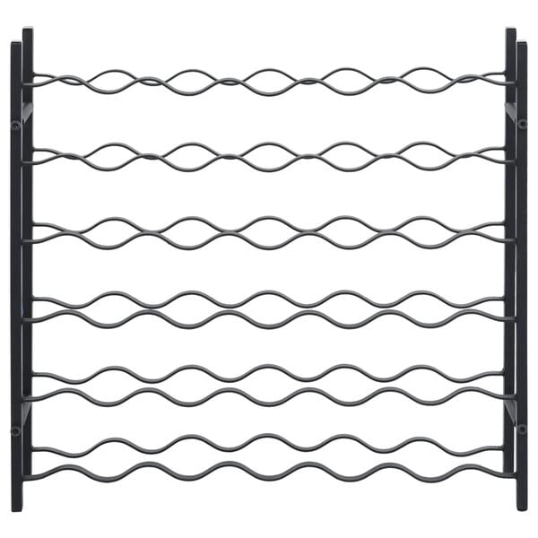 vidaXL Weinregal für 36 Flaschen Schwarz Eisen