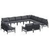 vidaXL Gartensofa-set 12 Stk. Schwarz Stahl
