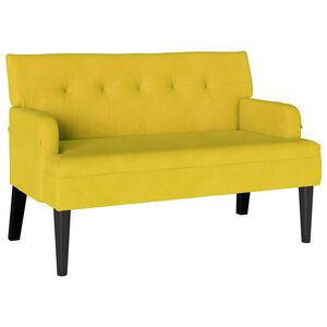 vidaXL Chesterfield Bank Gelb 112 x 65,5 x 75 cm Samt