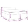 vidaXL Boxspringbett mit Matratze Dunkelblau 200x200 cm Samt