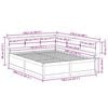 vidaXL Massivholzbett mit Regal ohne Matratze Wei&szlig; 140x200 cm Kiefer