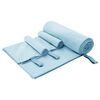 vidaXL Sporthandtuch Set 3 stk. Blau 210 x 100 cm