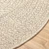 vidaXL Teppich ZIZUR Creme &Oslash; 200 cm Jute-Optik Indoor und Outdoor