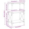 vidaXL B&uuml;cherregal 3 B&ouml;den R&auml;uchereiche 59x35x90,5 cm Holzwerkstoff
