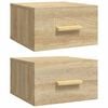 vidaXL Wand-Nachttische 2 Stk. Sonoma-Eiche 35x35x20 cm