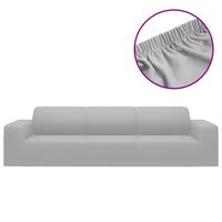 vidaXL Stretch Sofahusse 4-Sitzer Grau Polyester-Jersey