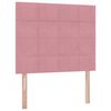 vidaXL Bett mit Stauraum und LED mit Matratze Rosa 120 x 200 cm Samt