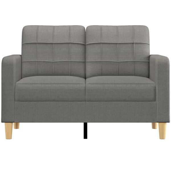 vidaXL 2-Sitzer-Sofa Dunkelgrau 120 cm Stoff