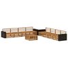 vidaXL Outdoor-Sofagarnitur 9 pcs Natur Massivholz Akazie