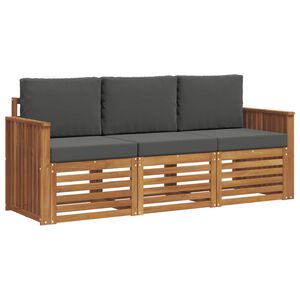 vidaXL Sofagarnituren 3 pcs Natur und Anthrazit Massivholz Akazie