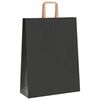 vidaXL Papiertragetaschen 250 Stk. mit Henkeln Schwarz 32x12x42 cm