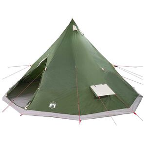 vidaXL Familien-Tipi-Zelt Tipi mit Dach Gr&uuml;n 560 x 560 x 300 cm