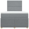 vidaXL Boxspringbett mit Matratze Hellgrau 120x190 cm Stoff