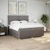 vidaXL Boxspringbett mit Matratze Taupe 200x200 cm Stoff