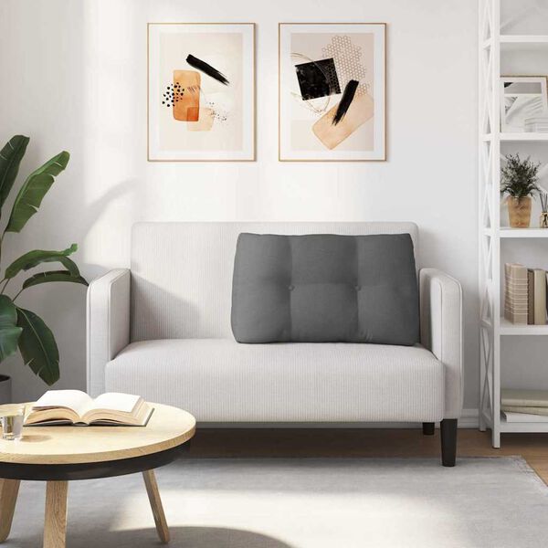 vidaXL R&uuml;cken Kissen Dunkelgrau 80 x 24 x 50 cm Stoff