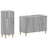 vidaXL 2-teiliges Badezimmer Schrank Set DELFT Sonoma-Grau