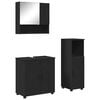 vidaXL Badezimmerm&ouml;bel-Set 3 stk. Schwarz 61 x 35 x 64 cm