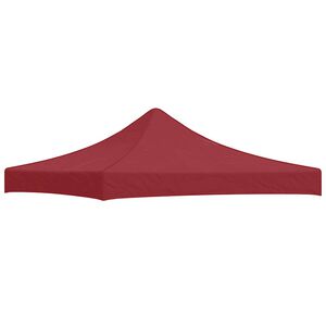 vidaXL Partyzelt-Dach 3x3 m Burgunderrot 270 g/m&sup2;