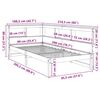 vidaXL Massivholzbett mit Regal ohne Matratze Wachsbraun 90x200 cm