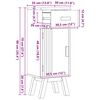 vidaXL Badezimmerschrank Olden Braun 35 x 30 x 90 cm Massivholz Kiefer