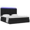 vidaXL Bett mit Stauraum und LED Schwarz 160 x 200 cm Polyester
