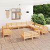 vidaXL 13-tlg. Garten-Lounge-Set Massivholz Kiefer