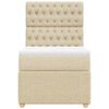 vidaXL Boxspringbett mit Matratze Creme 90x190 cm Stoff
