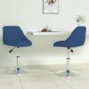 vidaXL Esszimmerstühle 2 Stk. Drehbar Blau Samt