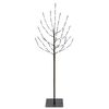 vidaXL LED-Weihnachtsbaum Schwarz 120 cm Stahl 100 LEDs