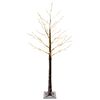 vidaXL Verschneiter LED-Weihnachtsbaum Braun 22 x 22 x 150 cm