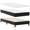 vidaXL Boxspringbett mit Matratze Schwarz 90 x 190 cm Kunstleder