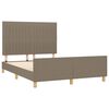 vidaXL Bettgestell ohne Matratze Taupe 140x200 cm Stoff